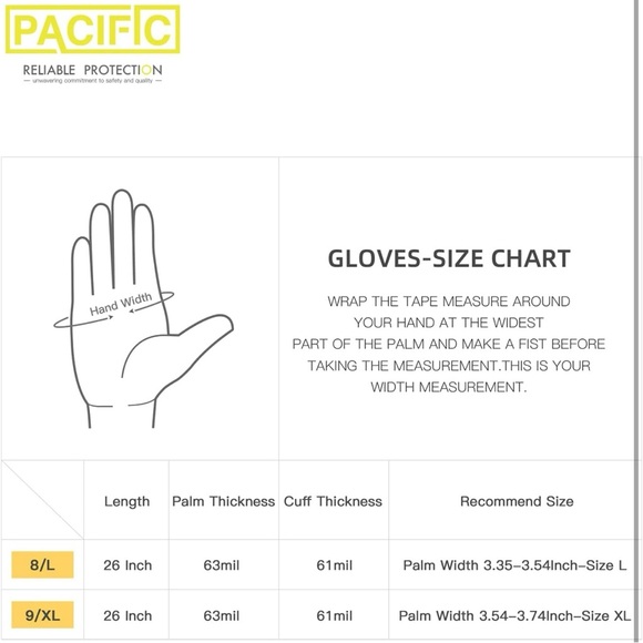 26" Rubber Gloves, Chemical Resistant, Reusable, Heavy Duty Waterproof - NWT - Picture 7 of 10